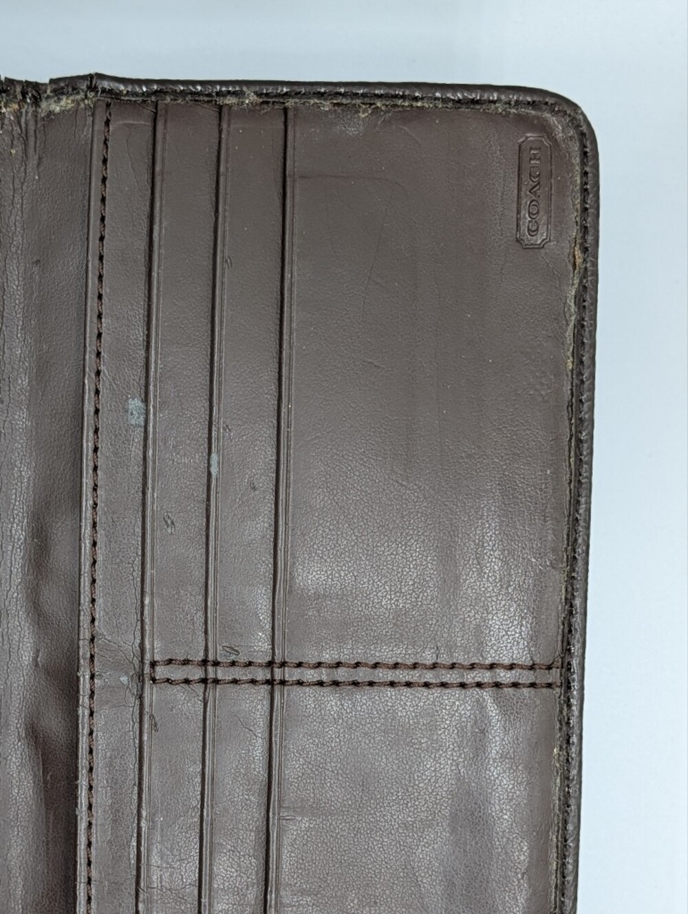 Coach Signature C Jacquard Canvas Patent Leather Zip Around Folding Wallet Dark - Picture 16 of 16
